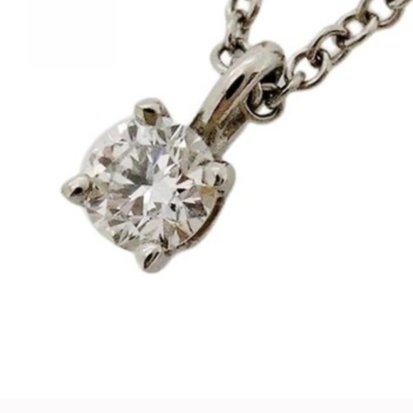 Tiffany & Co. Jewelry - Tiffany & Co Necklace Solitaire 1PD Pt950 Platinum Diamond Ladies